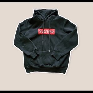 Womens Supreme Box Logo Black Hoodie